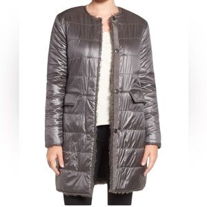 Via Spiga Gray Puffer Jacket